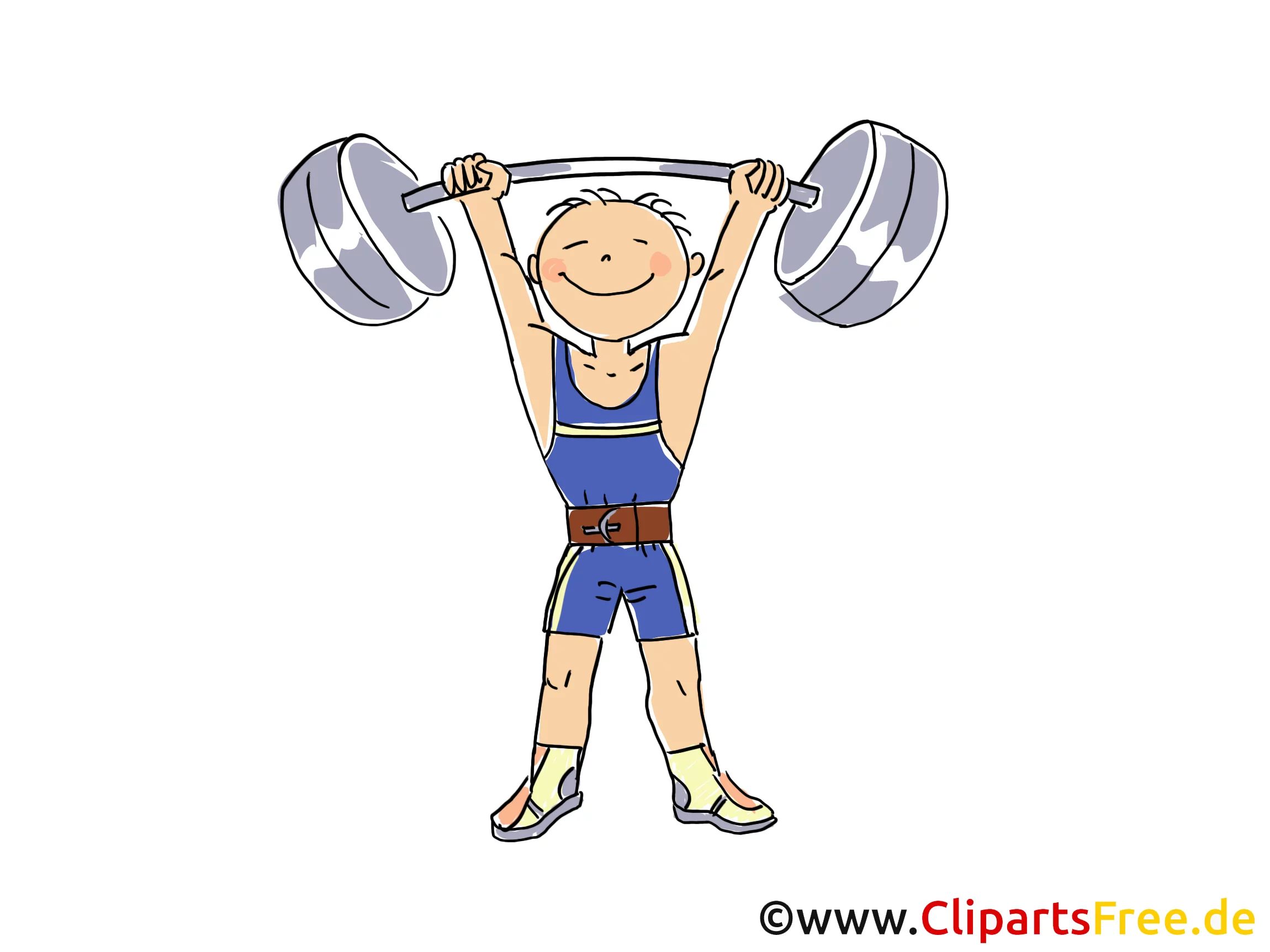 Gewichtheben Bild, Sport Cliparts, Comic, Cartoon, Image gratis