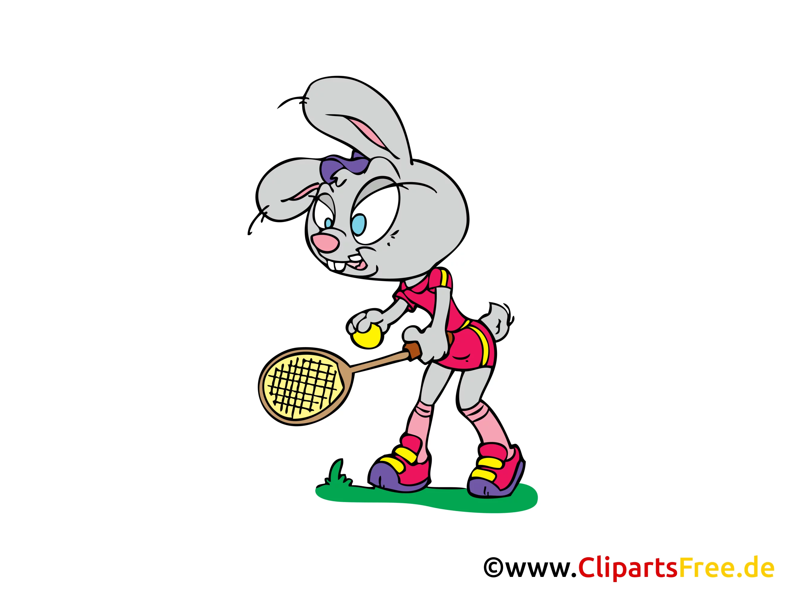 Hasin spielt Tennis Bild, Illustration, Clipart, Comic