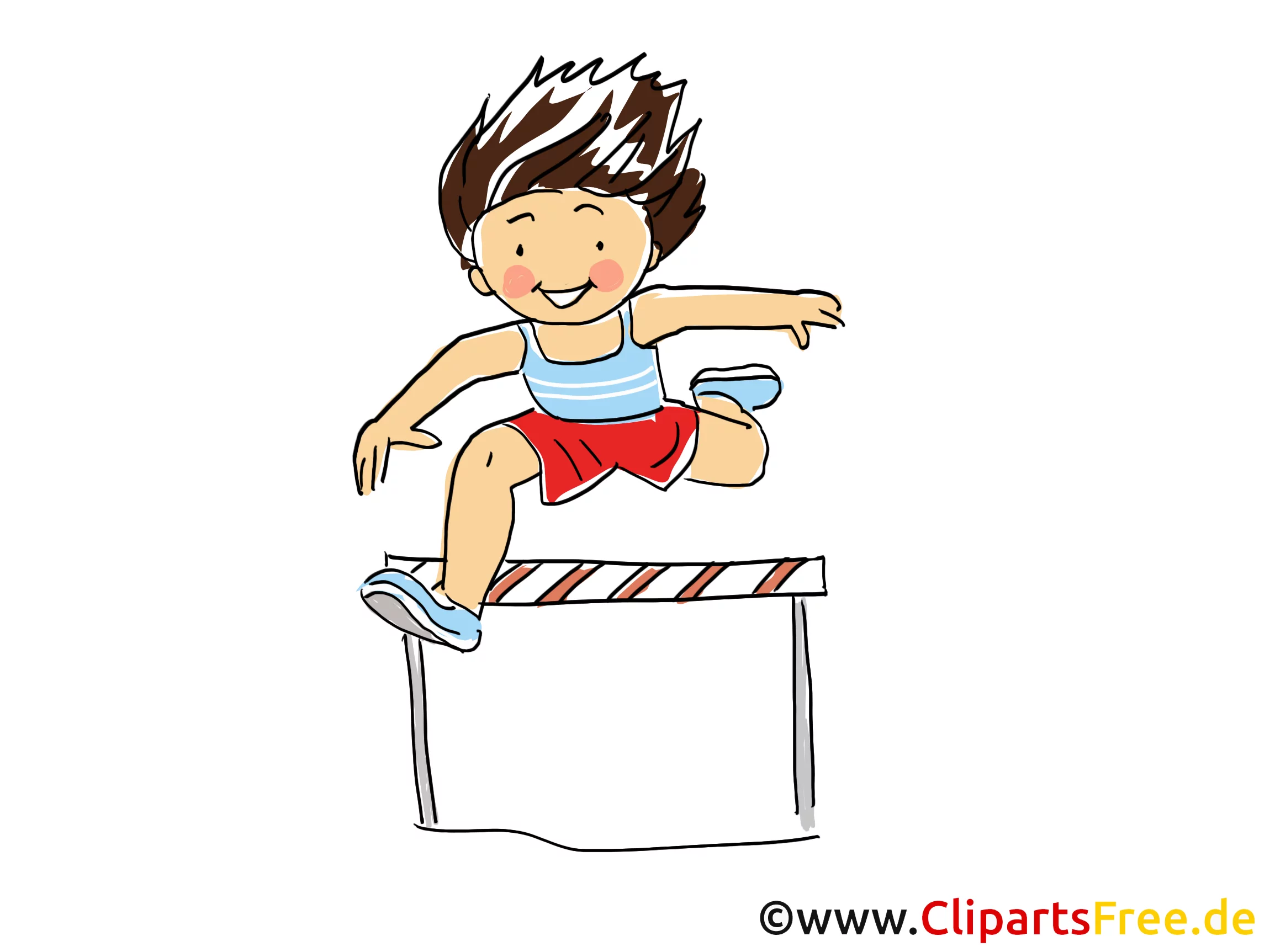 Hindernislauf, Hürdenrennen Bild, Sport Clipart, Comic, Cartoon gratis