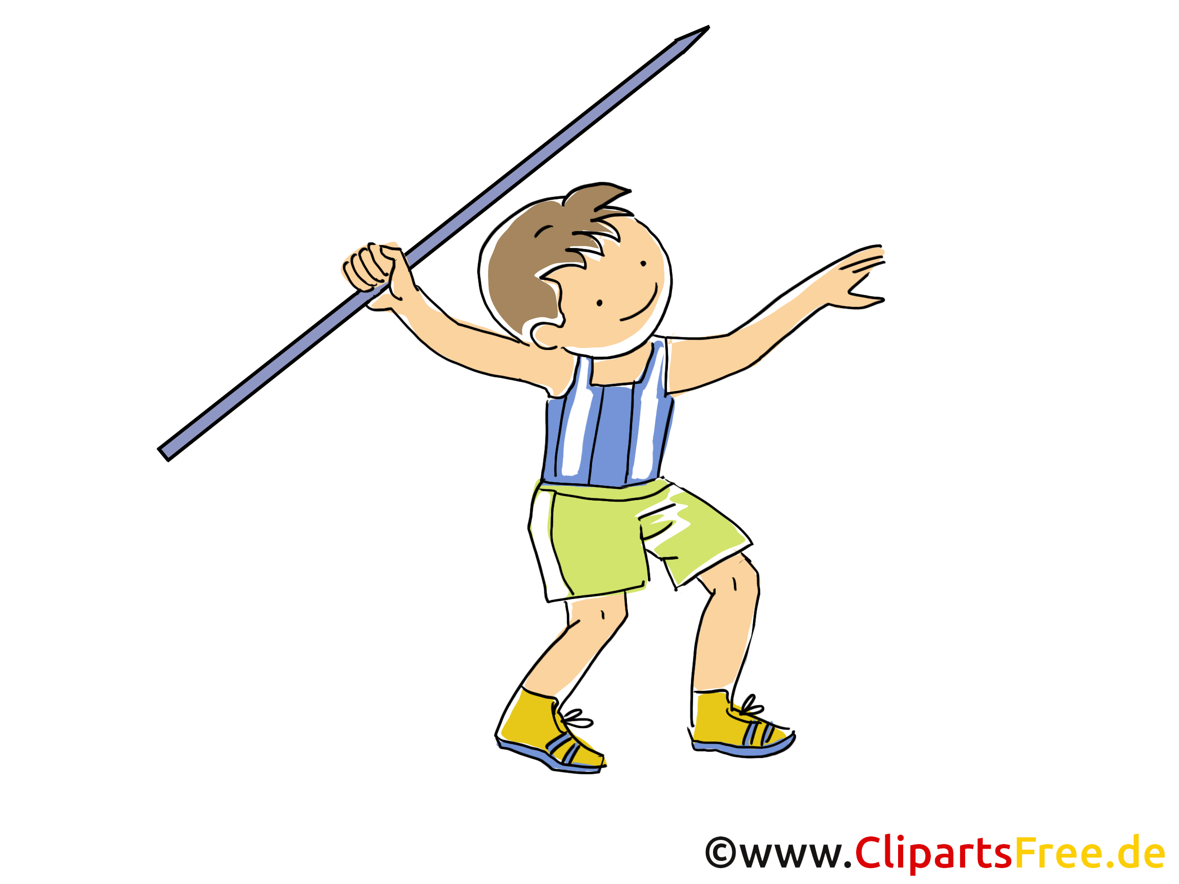 Speerwerfen Bild, Sport Cliparts, Comic, Cartoon, Image gratis Speerwerfen Bild, Sport Cliparts, Comic, Cartoon, Image gratis
