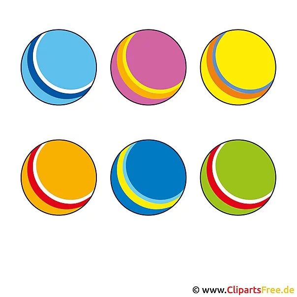 Sport Clip Art - Bunte Baelle