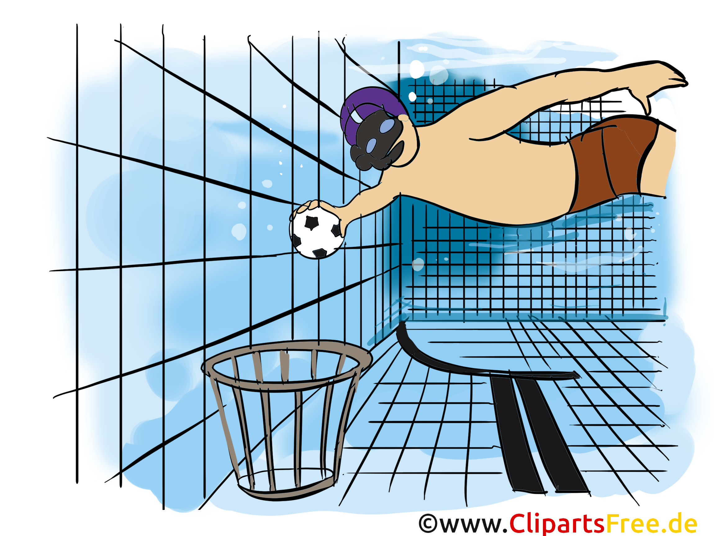 Unterwasser-Rugby, Unterwasserrugby Grafik, Illustration, Bild, Cartoon Unterwasser-Rugby, Unterwasserrugby Grafik, Illustration, Bild, Cartoon