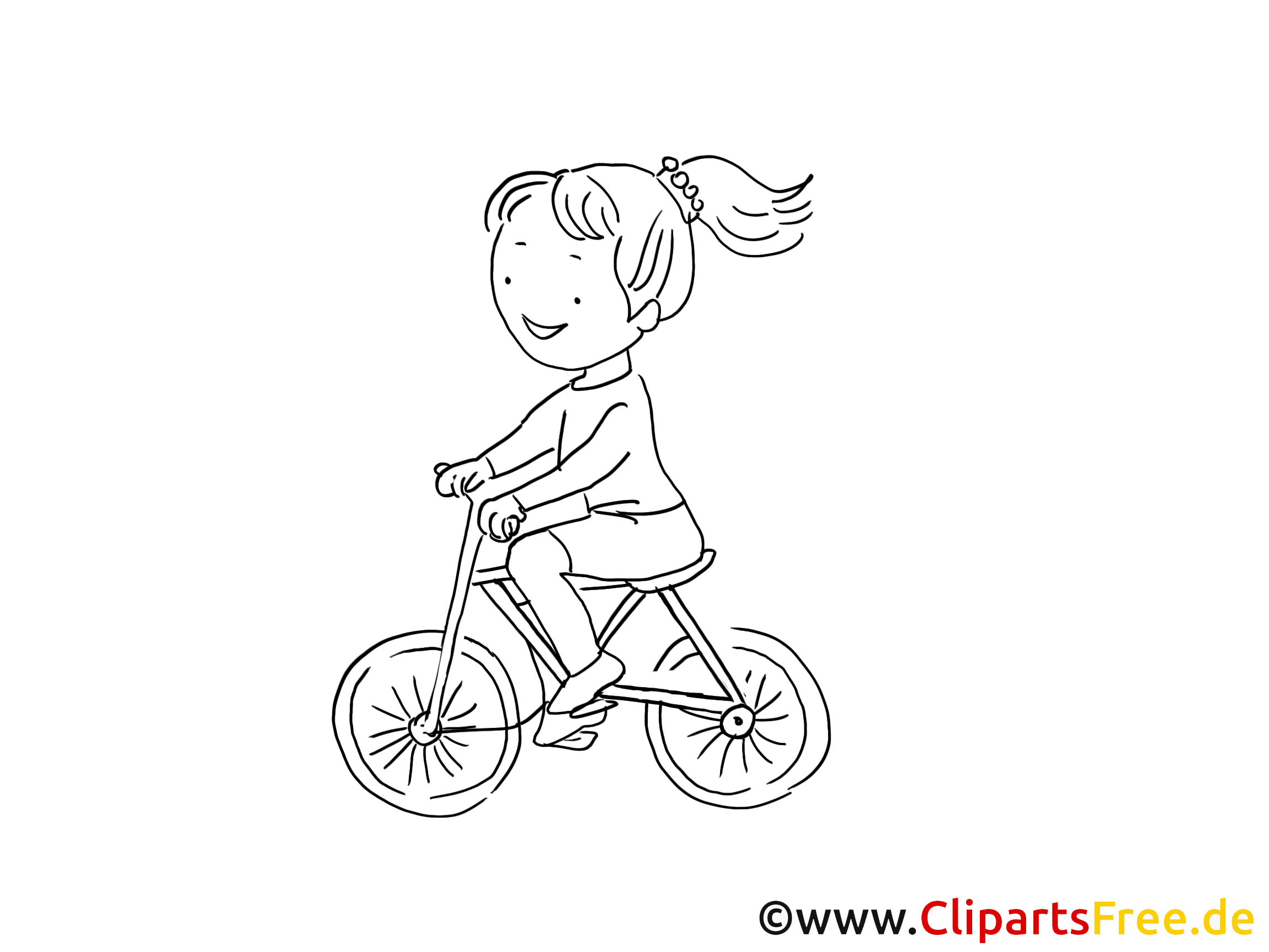 fahrrad mit korb clipart schwarz weiß