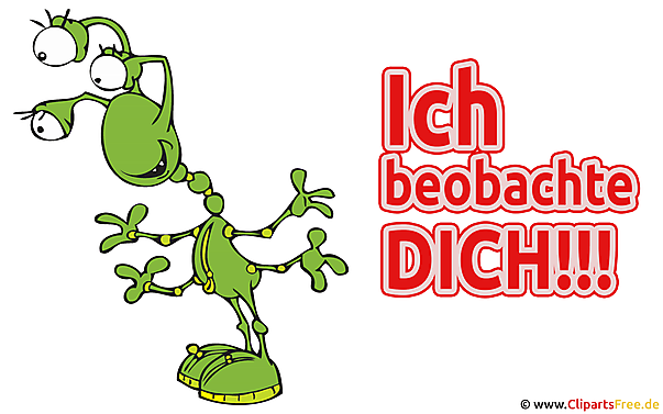 Ich beobachte Dich schon lange - Witziges Bild zum Drucken Ich beobachte Dich schon lange - Witziges Bild zum Drucken