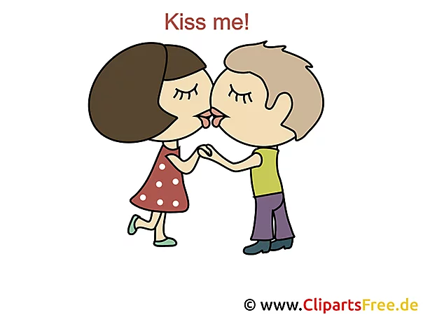 Liebesbilder mit Sprüchen - Kiss me!
