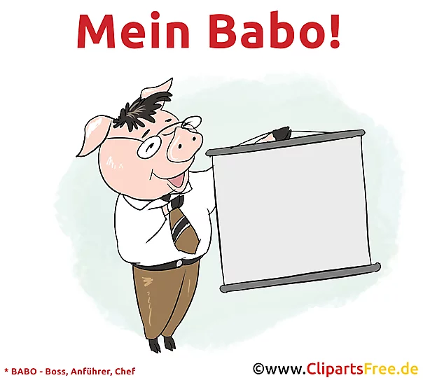 Lustige Bilder mit Sprüchen Mein Babo - Boss, Anführer, Chef