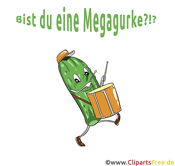 WhatsApp Bilder Sprüche zum Versenden - Bist du eine Megagurke