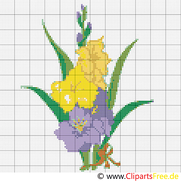 Sticken Vorlage Hibiskus