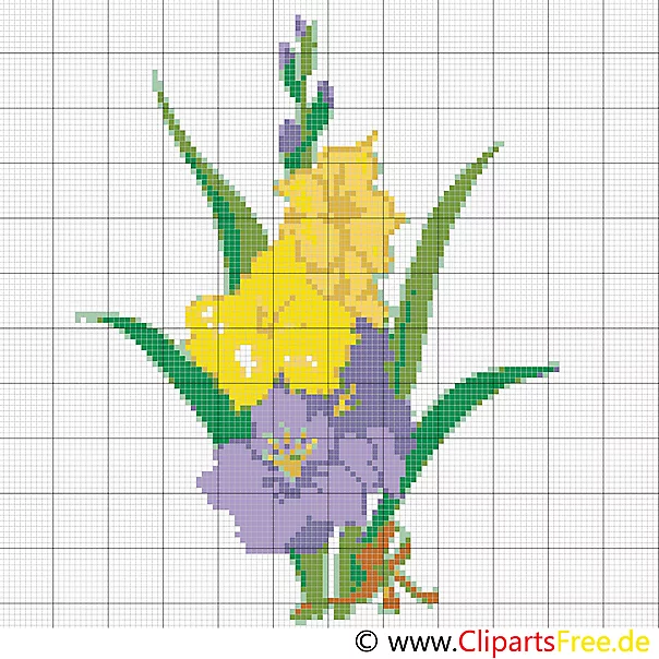 Sticken Vorlage Hibiskus