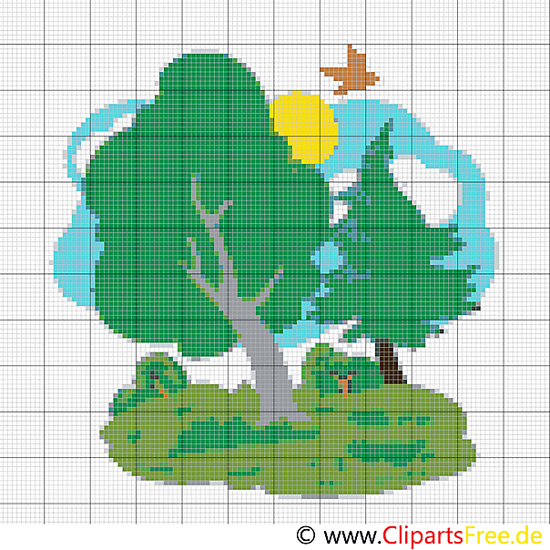 Cross Stitch free template Wood