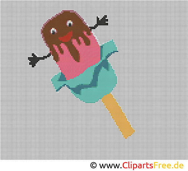 Stickmuster Kreuzstich kostenlos Eis