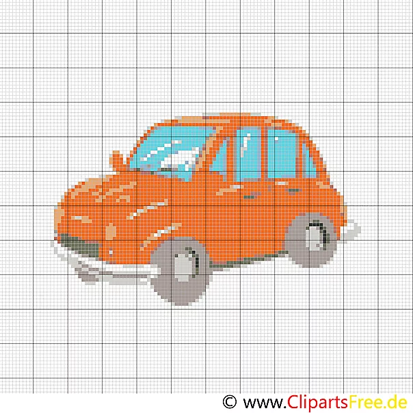 Stickvorlagen Kreuzstich kostenlos Kfz, Auto, PKW