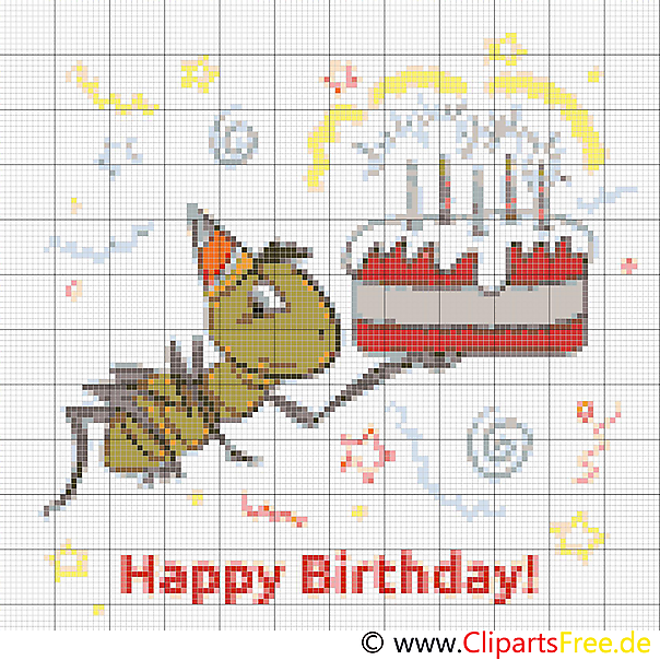 Cross Stitch Template Birthday