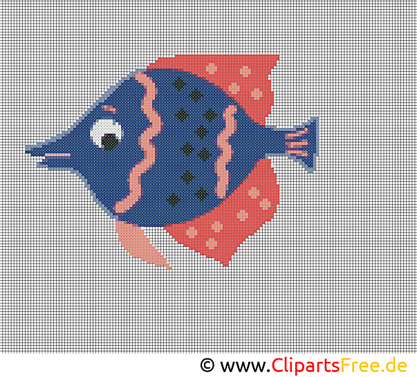 Cross Stitch-sjablonen voor het afdrukken van vissen in het aquarium Cross Stitch-sjablonen voor het afdrukken van vissen in het aquarium