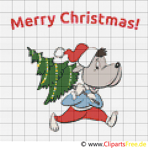 Cross Stitch Kerstmis grappig Cross Stitch Kerstmis grappig