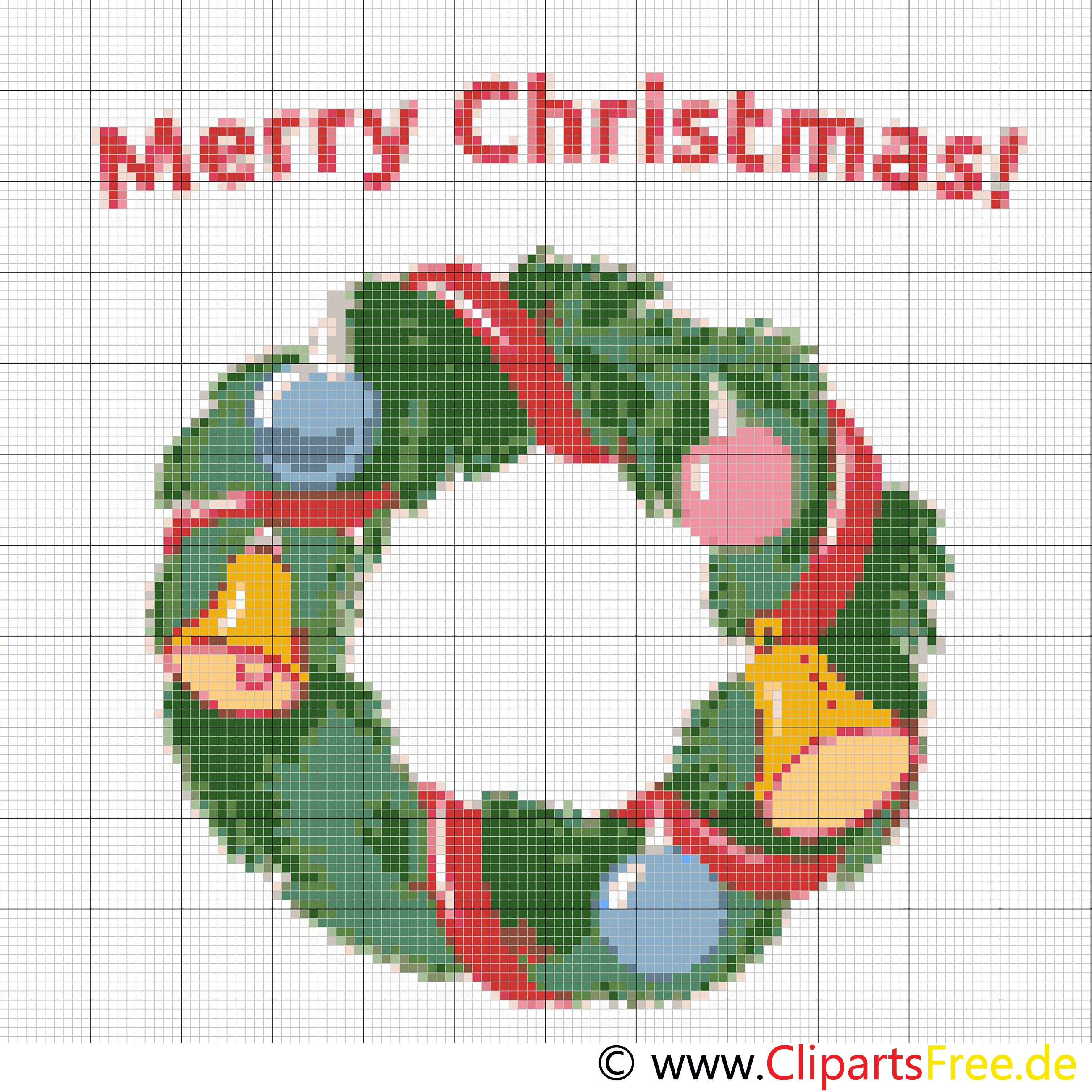 Stickvorlage zu Weihnachten, Advent