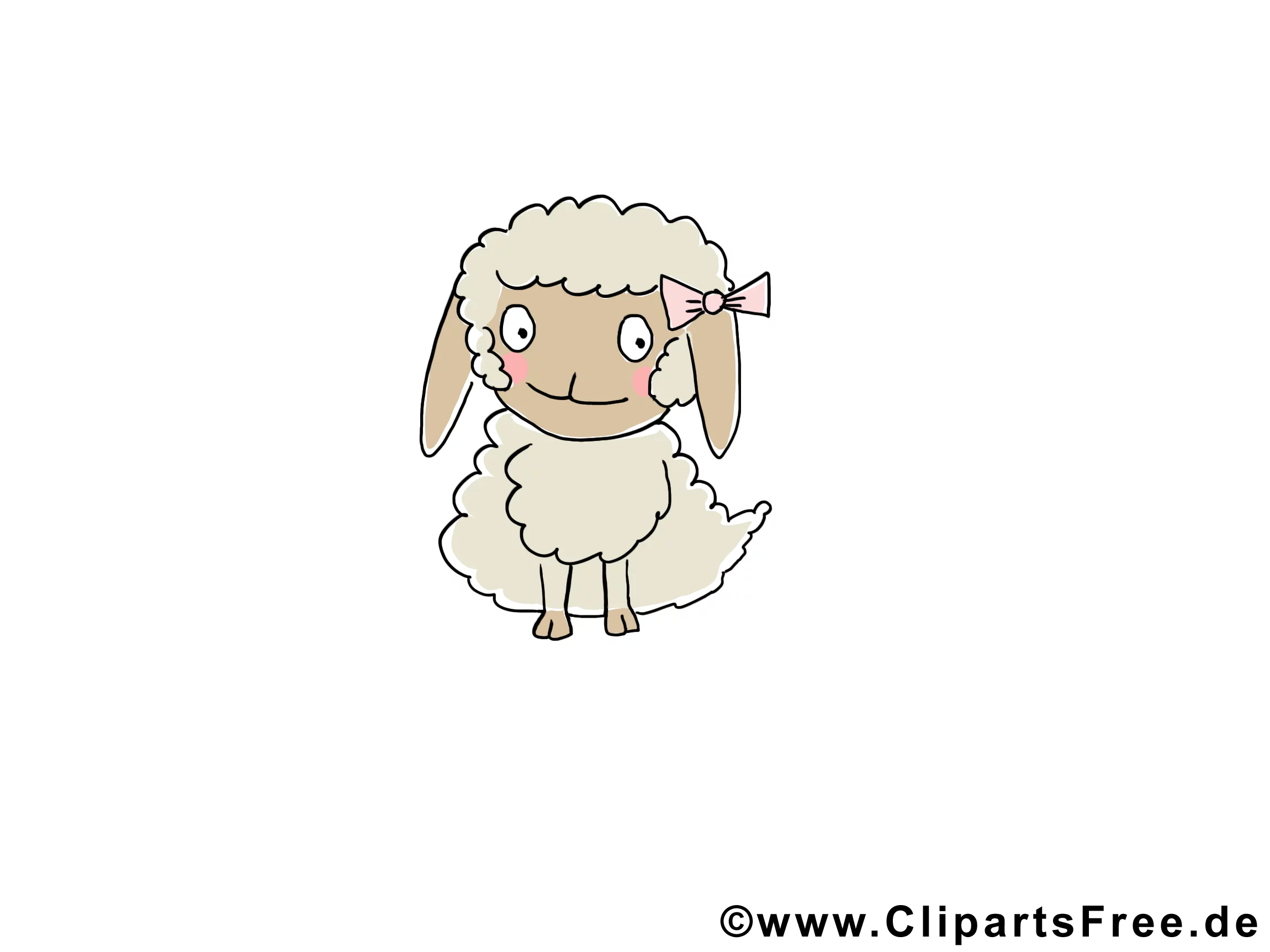 Baby Cartoon Bilder von Tieren - Schaf Baby