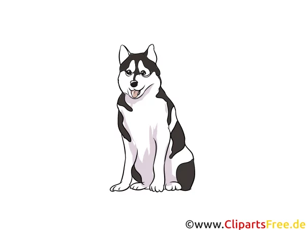 Husky Clipart Hunderassen Bilder zum Drucken
