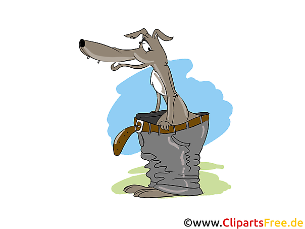 Zu viel abgenommen Clipart, Comic, Bild, Illustration