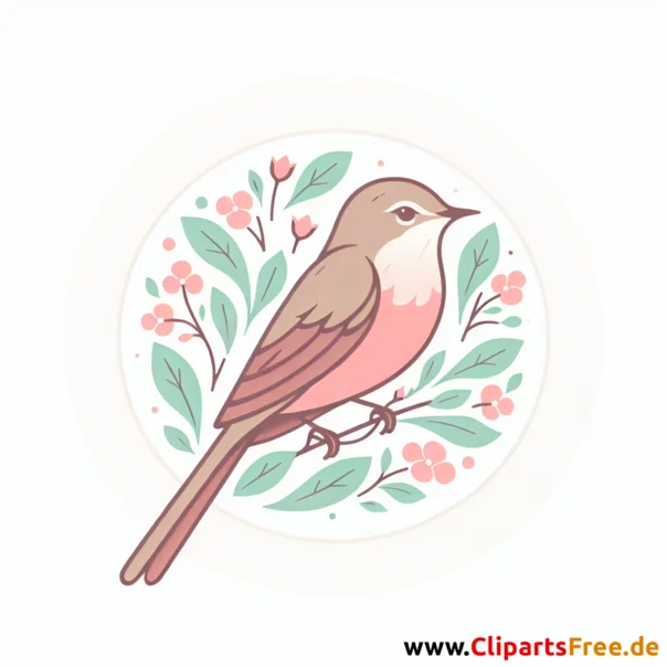 Nachtigall Clipart - Bilder zum Thema Vögel