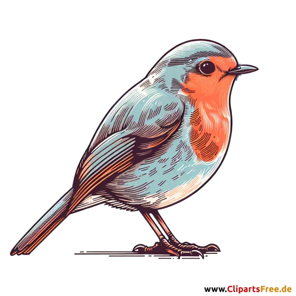 Rotkehlchen Clipart - Bilder zum Thema Vögel