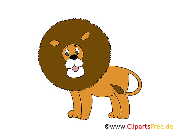 Löwe im Zirkus Bild, Clipart, Illustration