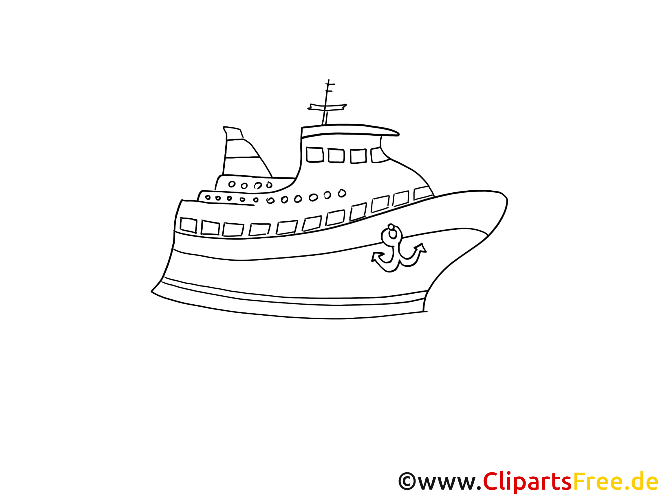 Cruise Liner Zeichnung, Grafik schwarz-weiss, Clipart, Bild Cruise Liner Zeichnung, Grafik schwarz-weiss, Clipart, Bild