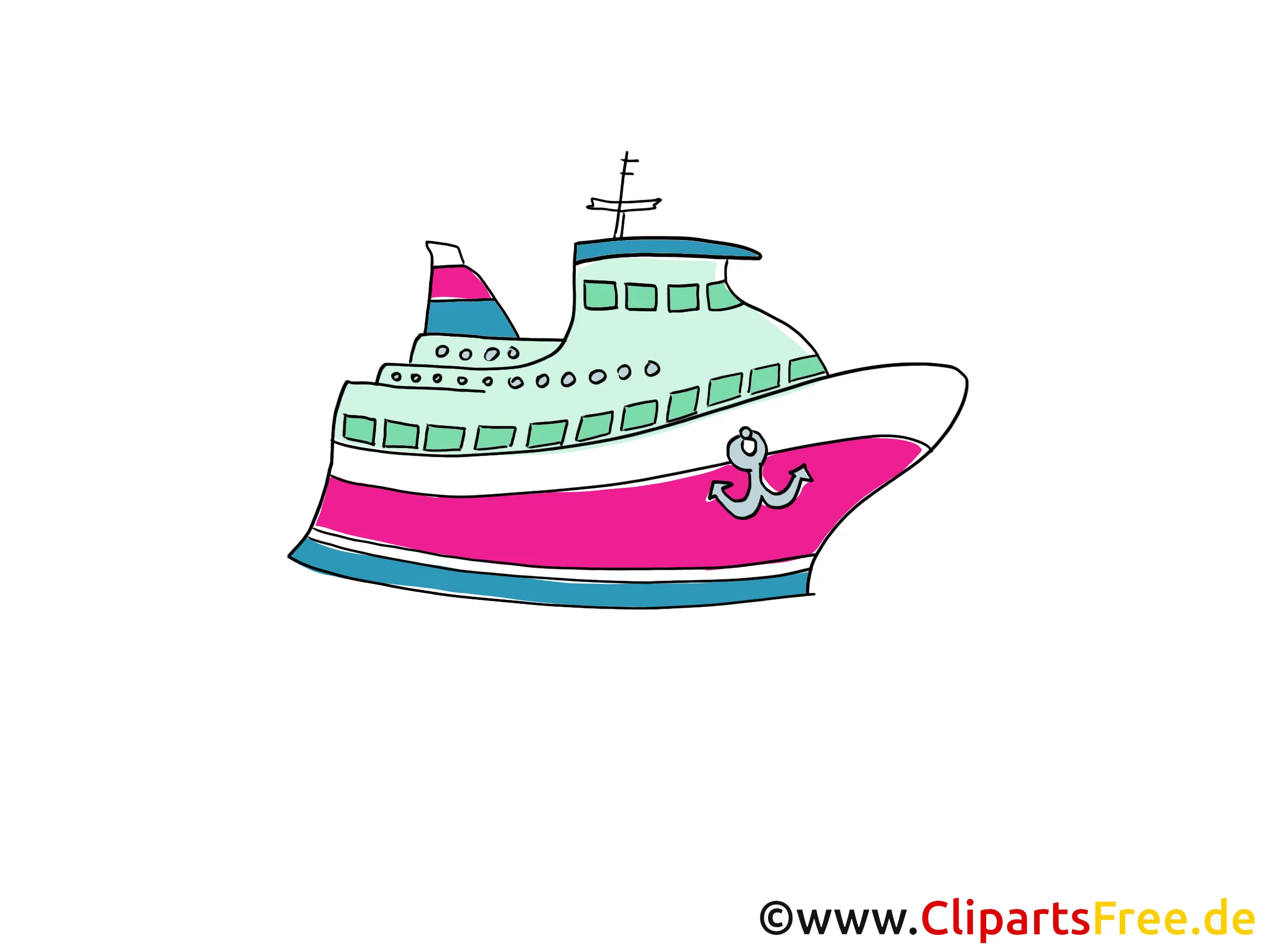 Cruise ship clip art, image, comic, cartoon, pic free