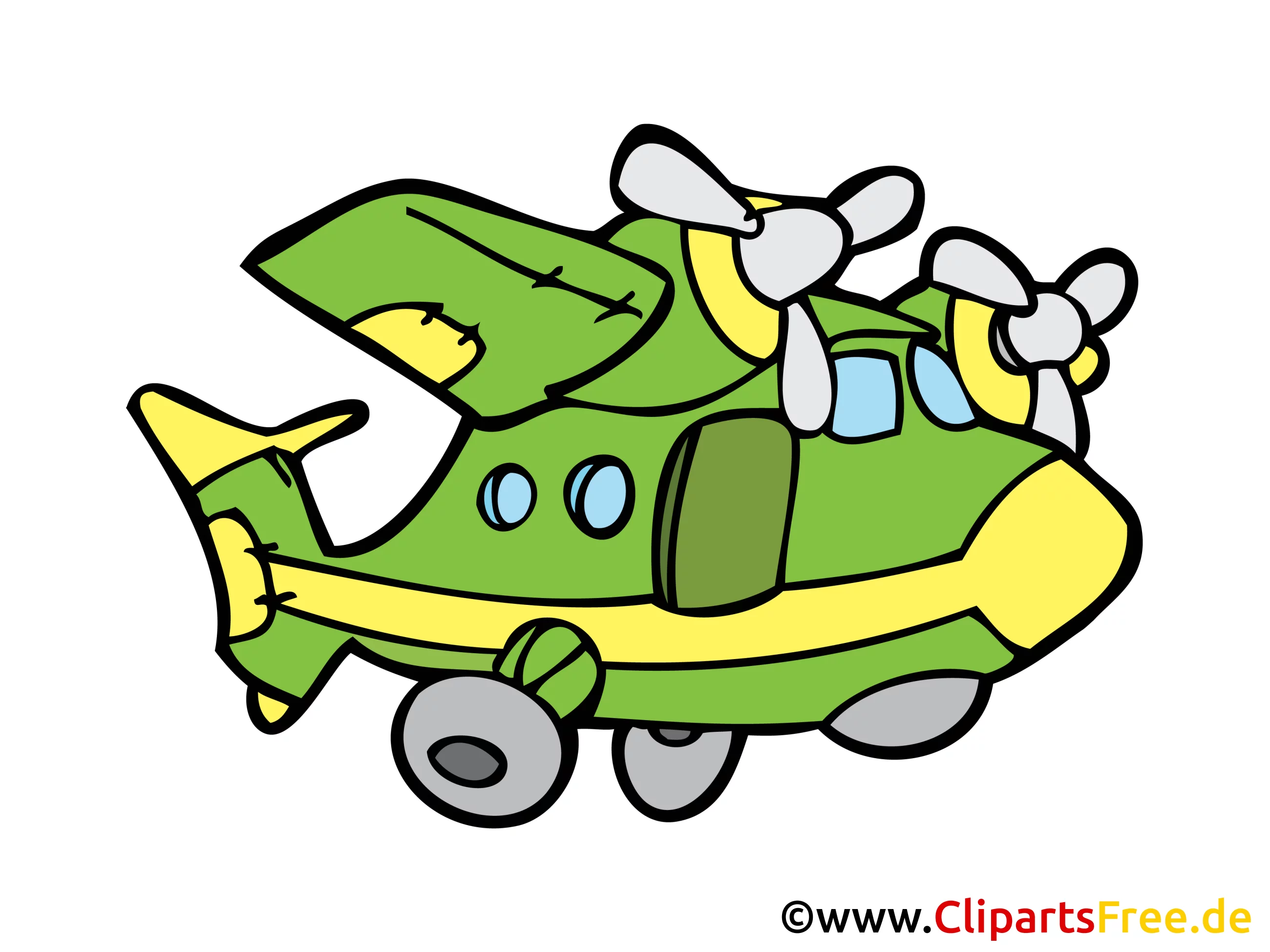 Flugzeug mit zwei Motoren Bild, Clipart, Illustration, Grafik