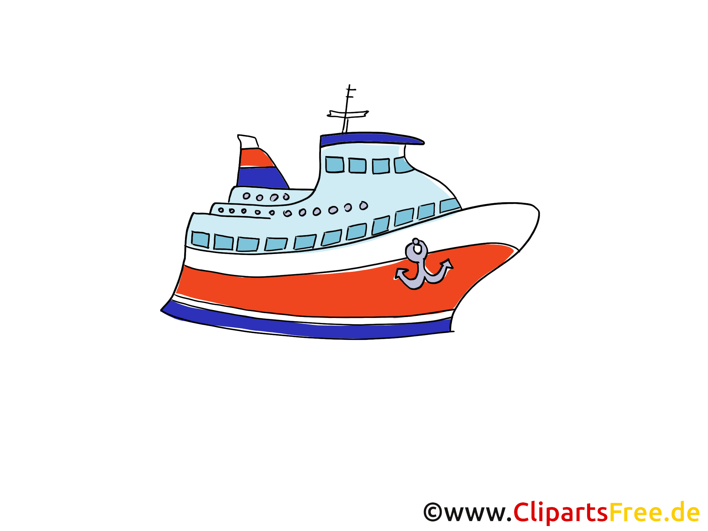 Kreuzfahrt Clipart, Bild, Cartoon, Comic, Grafik