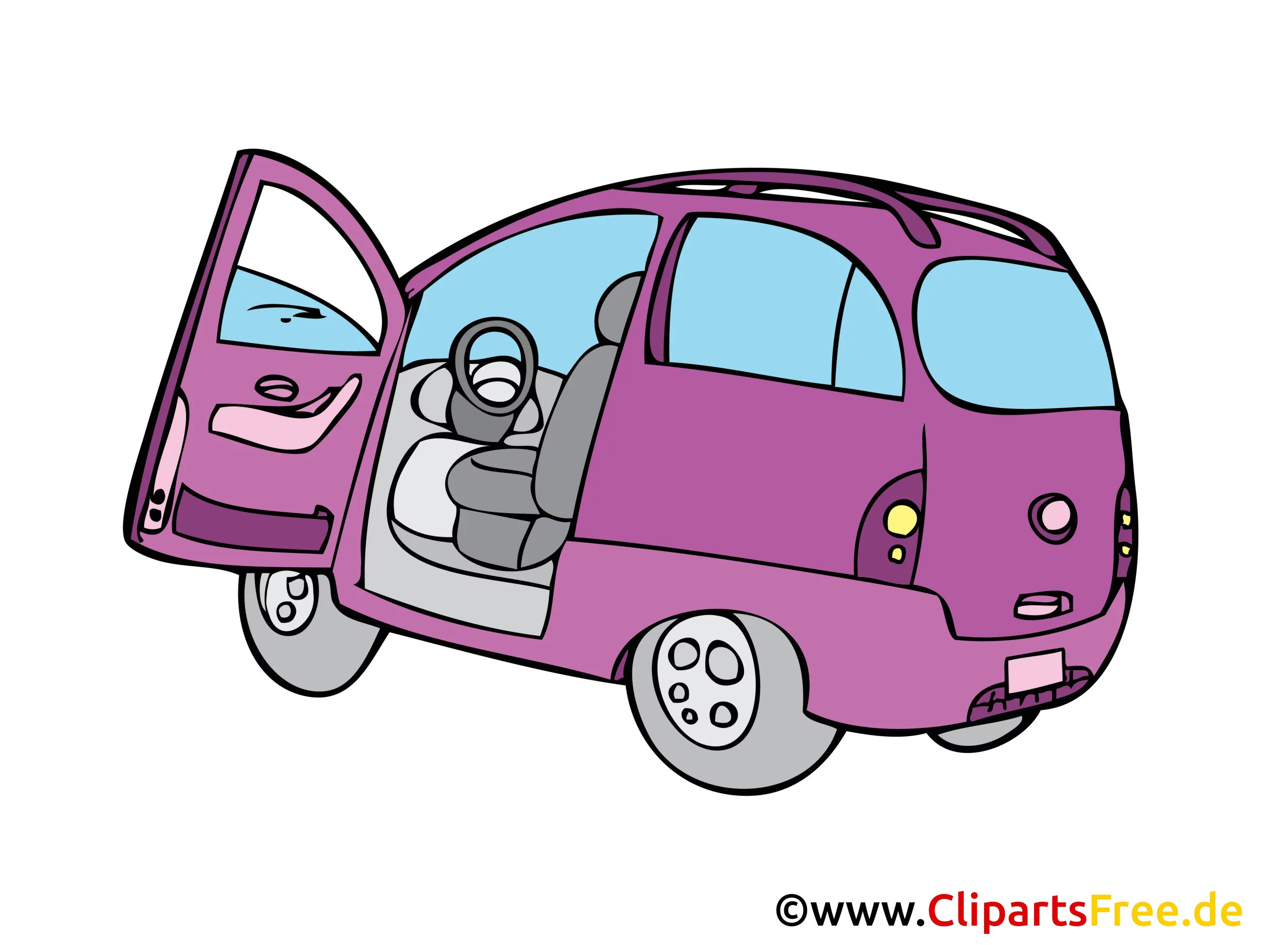 Minivan Bild, Clipart, Illustration, Grafik, Zeichnung kostenlos