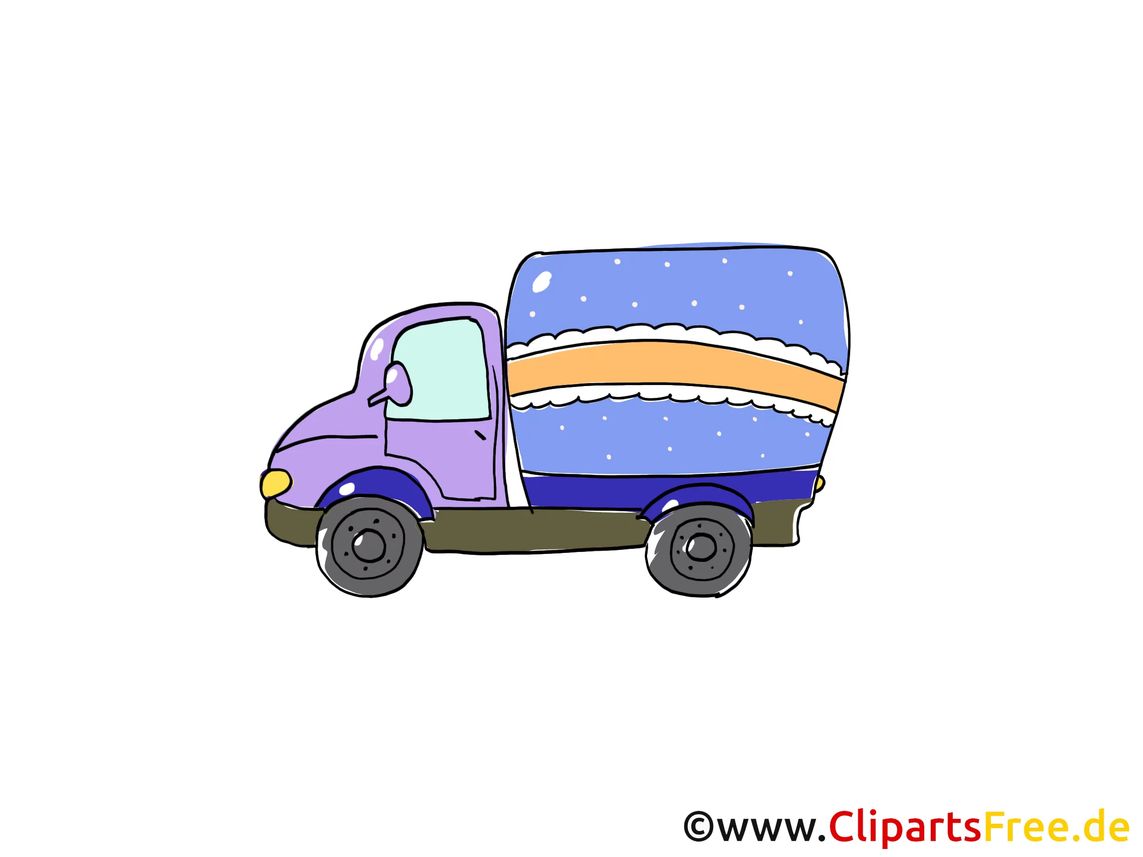 Nfz - Nutzfahrzeug Clipart, Bild, Cartoon, Comic, Grafik