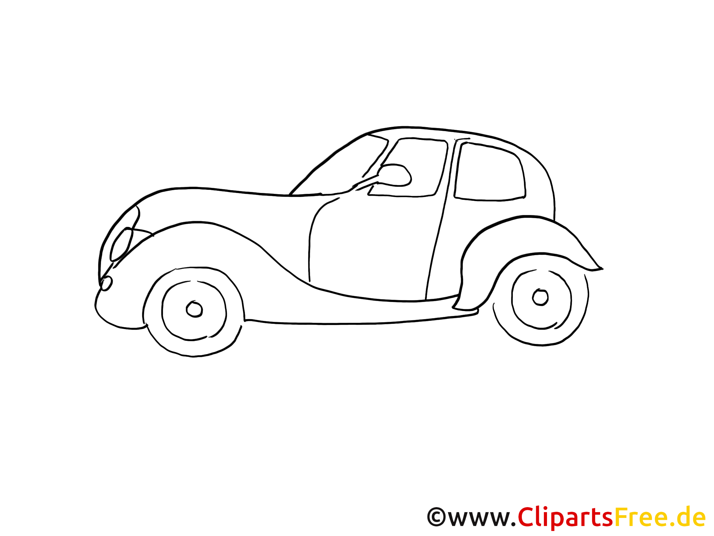 Old-Timer Zeichnung, Grafik schwarz-weiss, Clipart, Bild Old-Timer Zeichnung, Grafik schwarz-weiss, Clipart, Bild