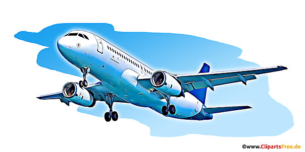 Passagierflugzeug hebt ab Illustration, Bild, Digital Art