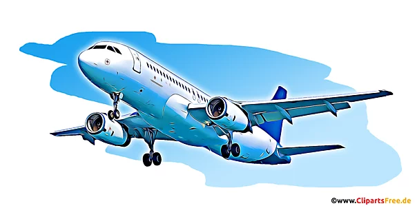 Passagierflugzeug hebt ab Illustration, Bild, Digital Art