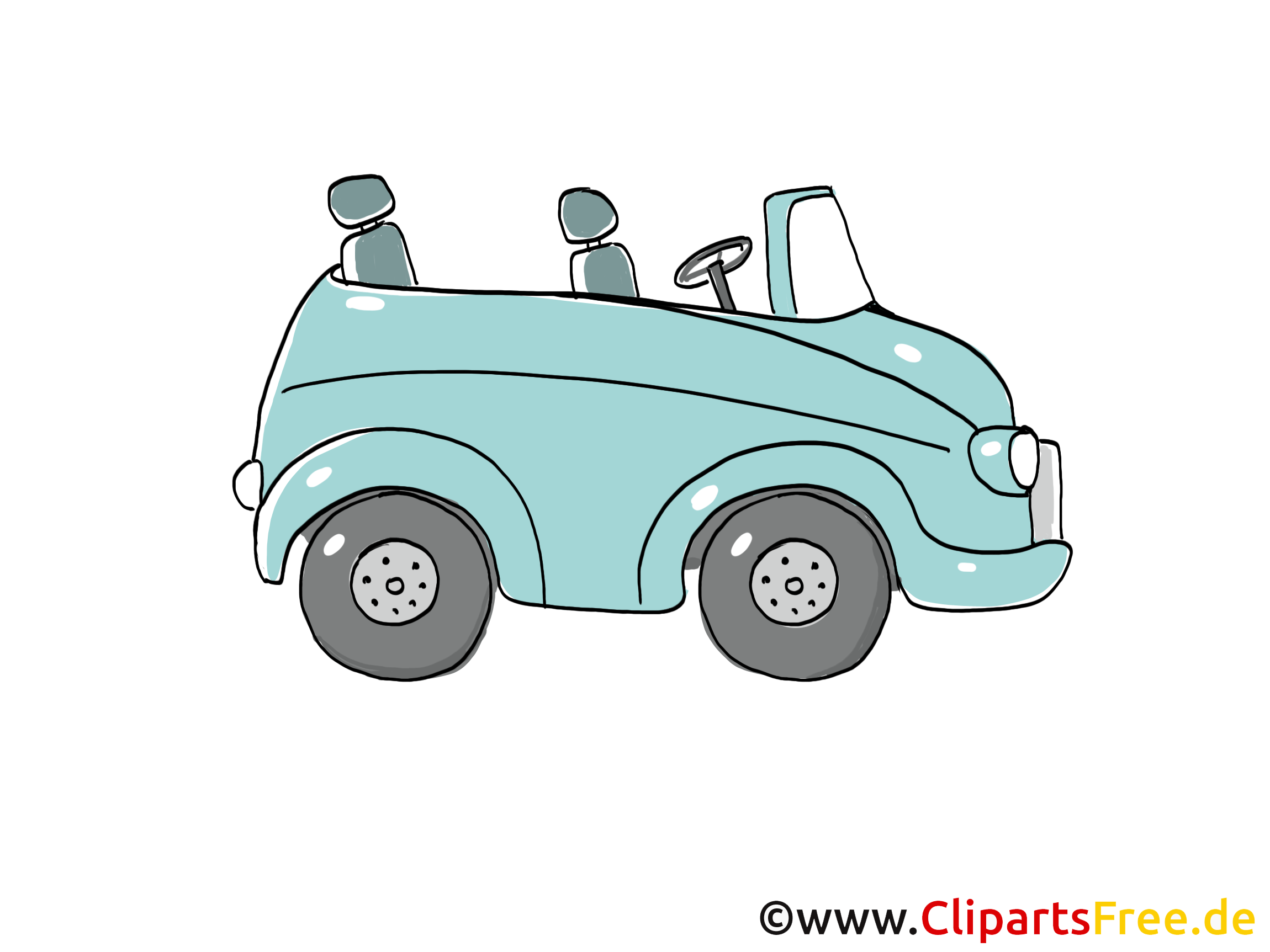 Personenwagen - PW Clipart, Bild, Cartoon, Comic, Grafik