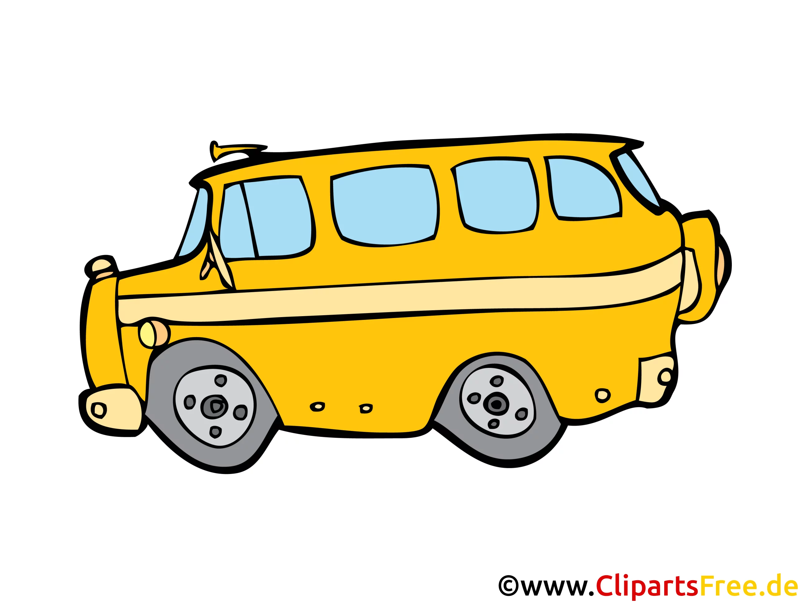 Schulbus Bild, Clipart, Illustration, Grafik, Zeichnung kostenlos