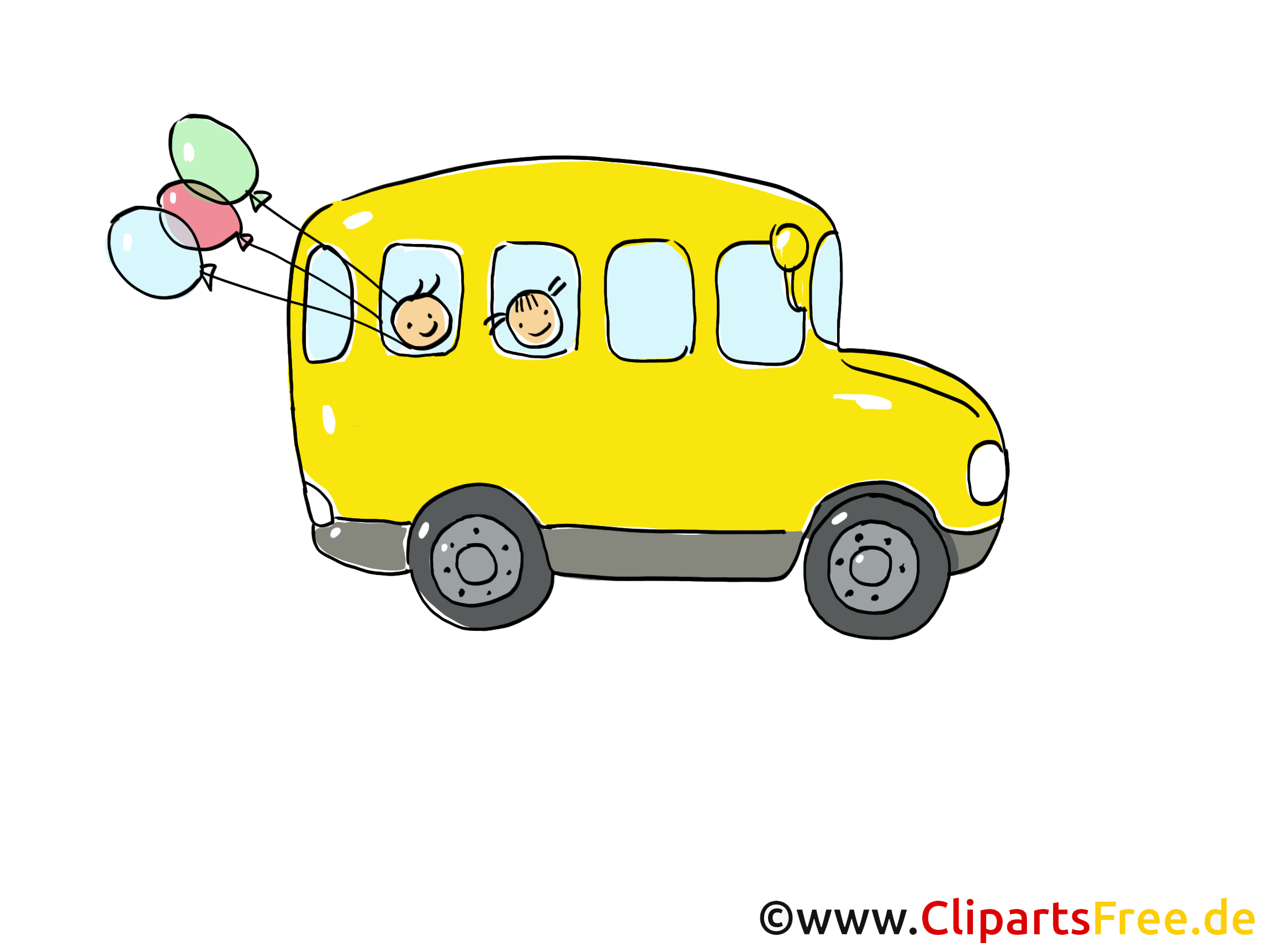 Schulbus gelb Clipart, Bild, Cartoon, Comic, Grafik Schulbus gelb Clipart, Bild, Cartoon, Comic, Grafik