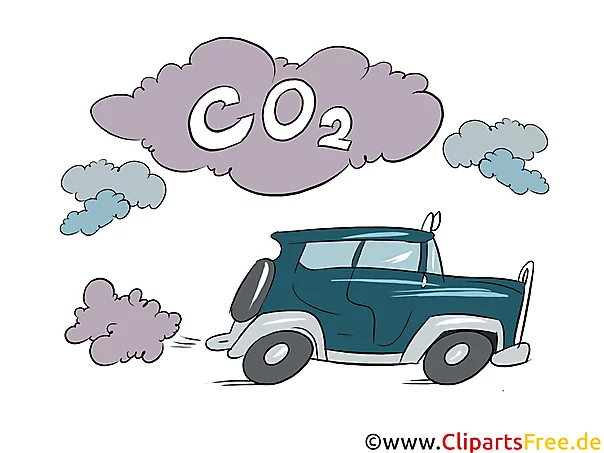 Auto ohne Partikelfilter Clipart, Stock Bild, Illustration