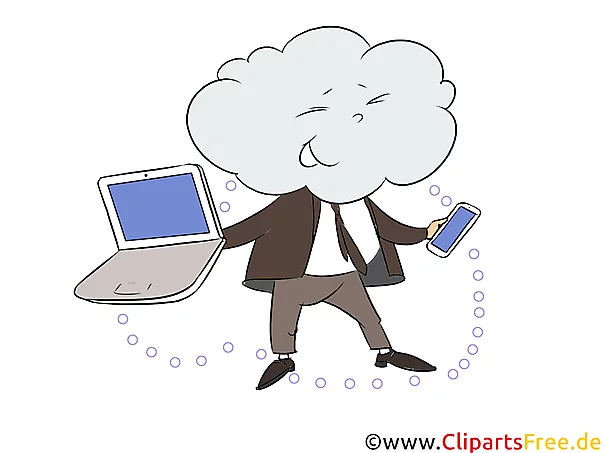 Cloud ist die Zukunft Clipart, Illustration, Cartoon