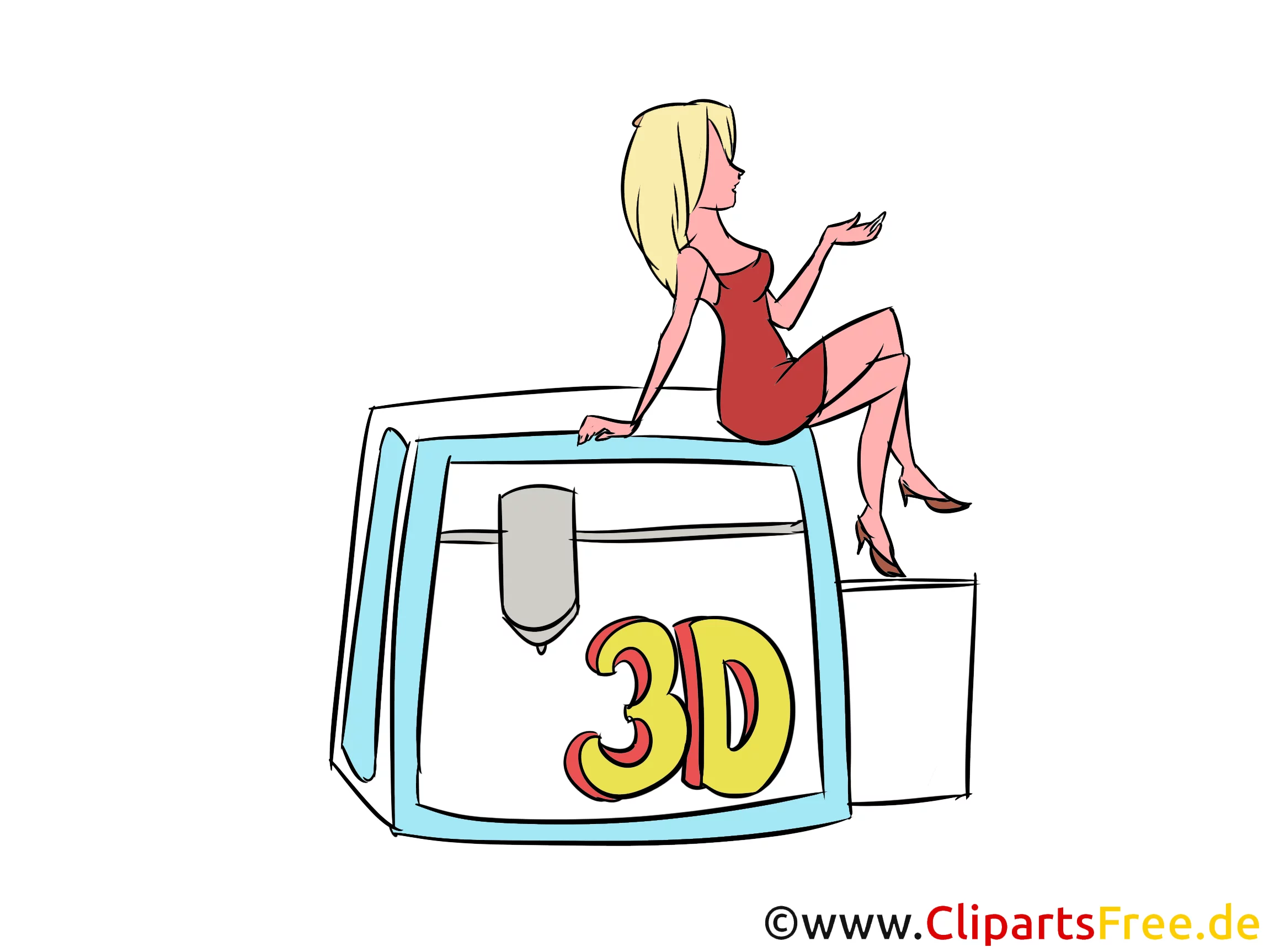 Clipart-Bild Industrielle 3D-Druck, Additives Fertigungsverfahren