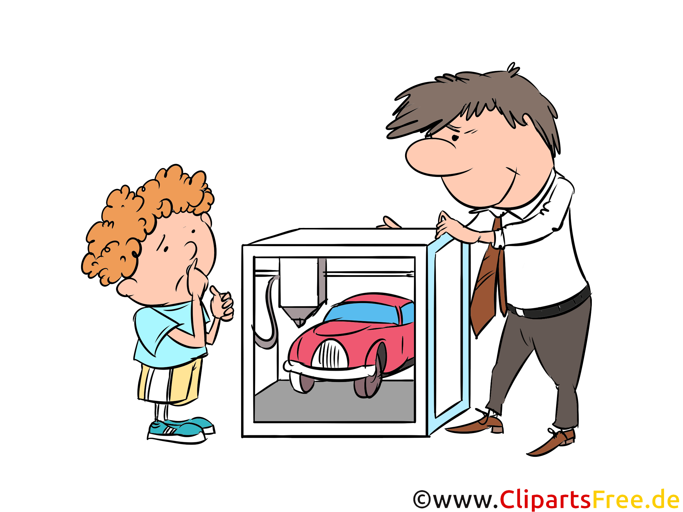 Industrielle 3D Drucker in der Automobilindustrie Clipart, Illustration, Bild Industrielle 3D Drucker in der Automobilindustrie Clipart, Illustration, Bild