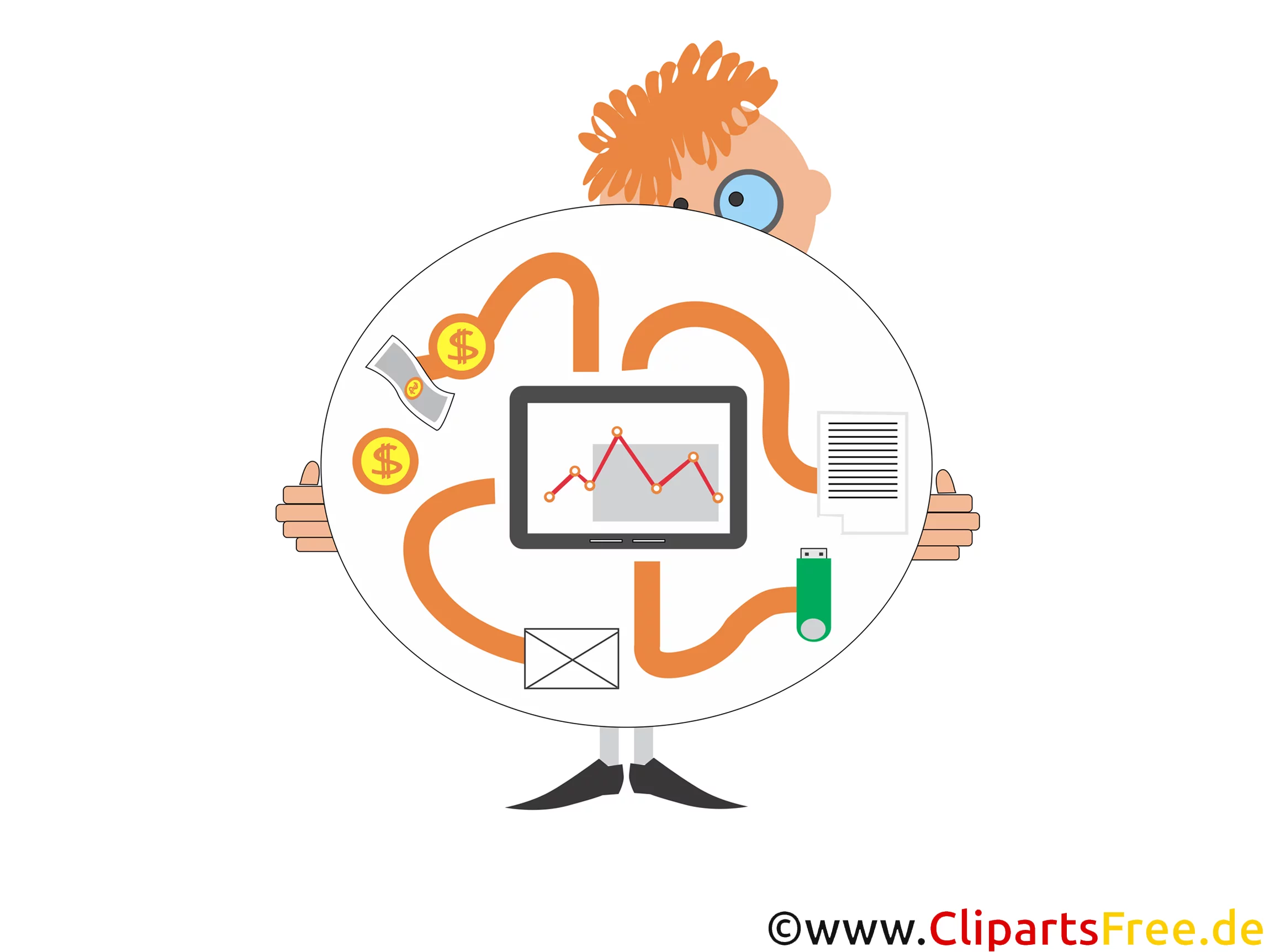 App Geldtransfer, finanzielle Technologie. Start-Up Illustration, Bild, Clipart