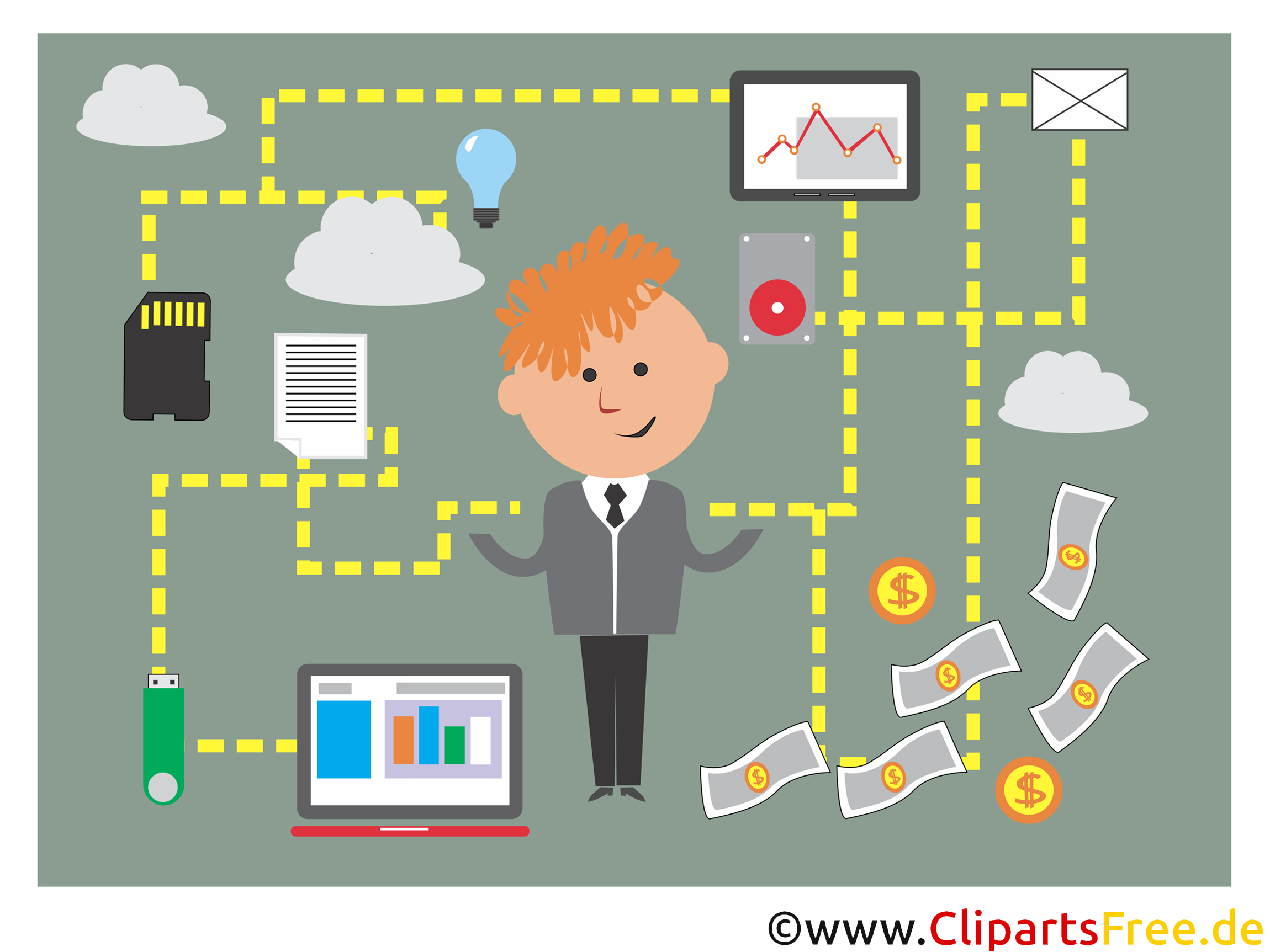 Fintech Illustration, Clip Art, Bild Fintech Illustration, Clip Art, Bild