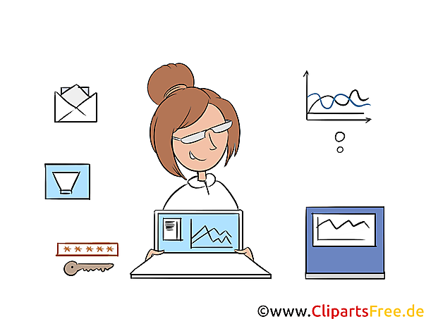 Homeoffice Clipart, Bild, Illustration