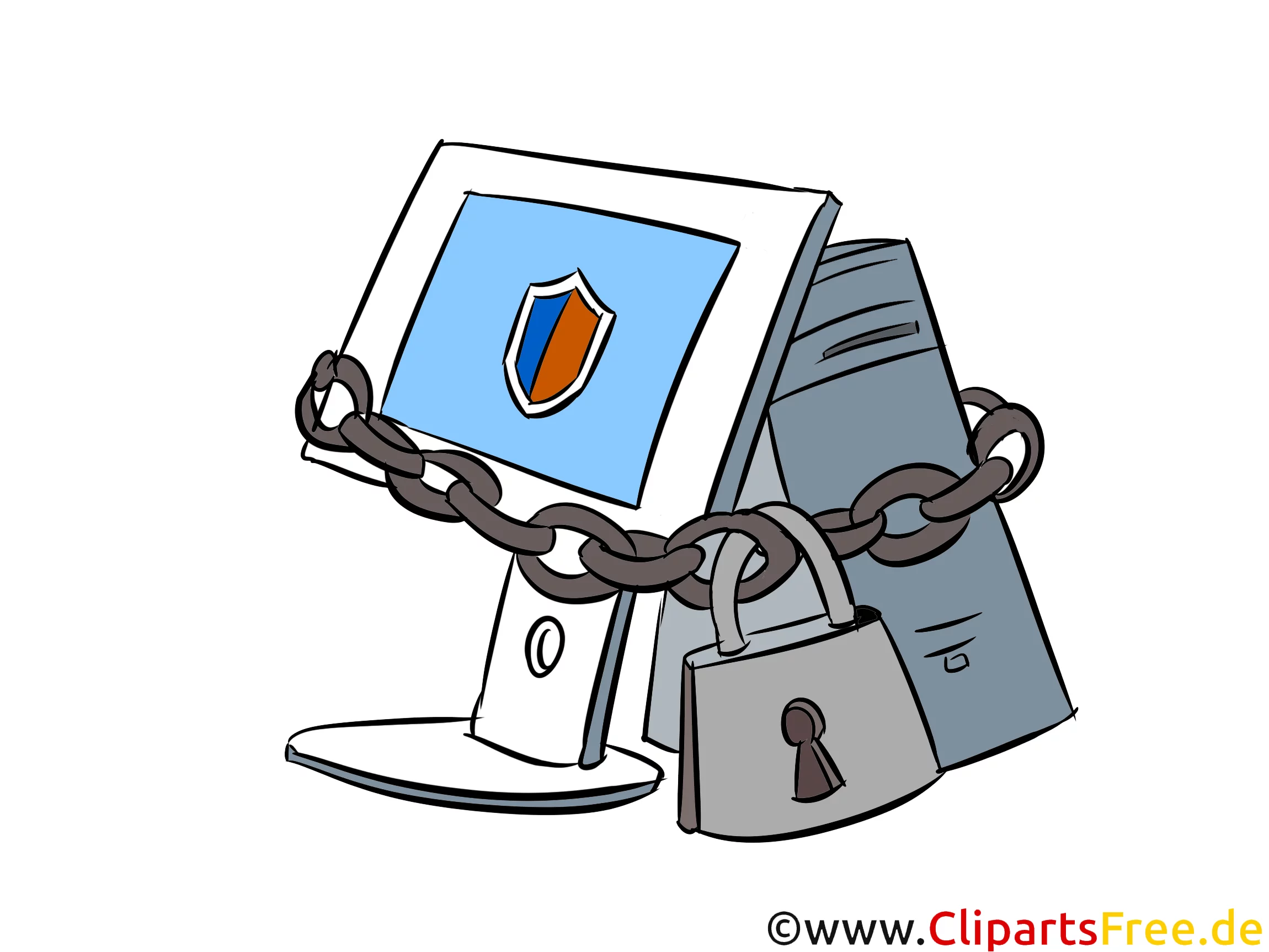 Computer Security Clipart, Illustration, GRafik
