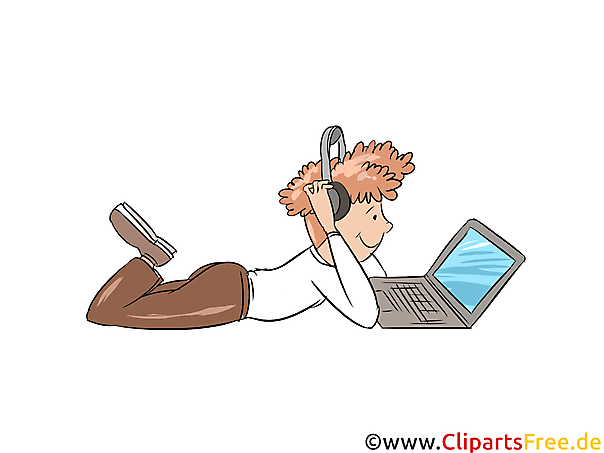 Musik Streaming Clipart, Bild, Illustration