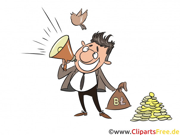 Kryptowallet voll mit Coins Clipart, Illustration