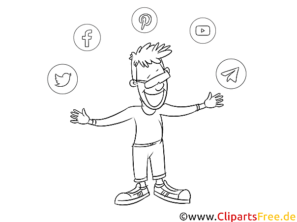 Schwarz-weisse Cliparts Produktpräsentation