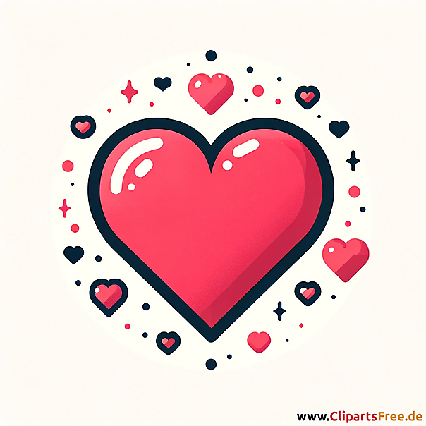 Herz einfaches Clip Art zum Thema Liebe